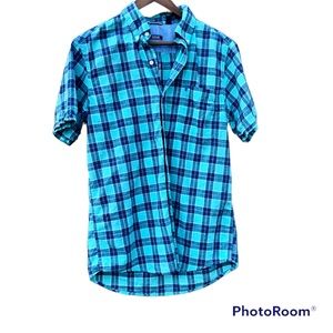 IZOD Button Down shirt Boys Plaid Casual  Top - Size M